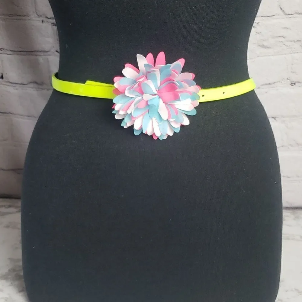Floral Lime Green Belt